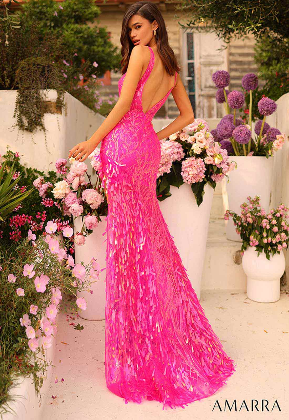 Amarra Orange Aloura Sparkle Dress - Image 3