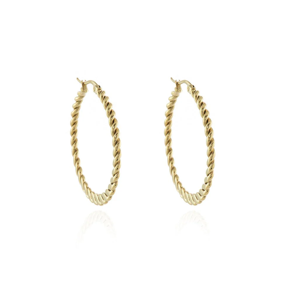 Cachet London Abital Gold Hoop Earrings