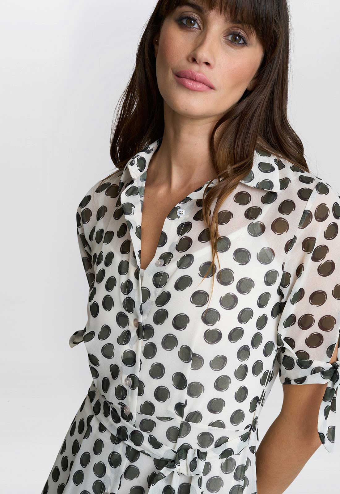 Gina Bacconi  Pink and Green Adrienne Shirt Dress - Image 2