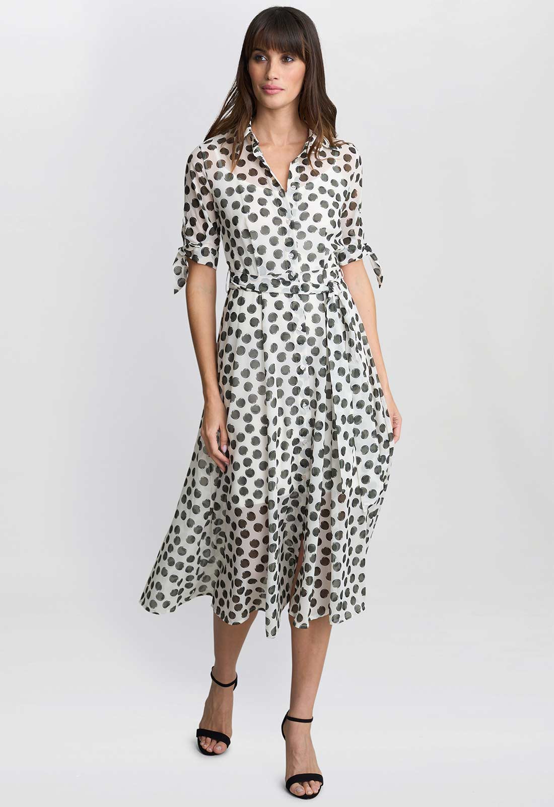 Gina Bacconi  Pink and Green Adrienne Shirt Dress - Image 4