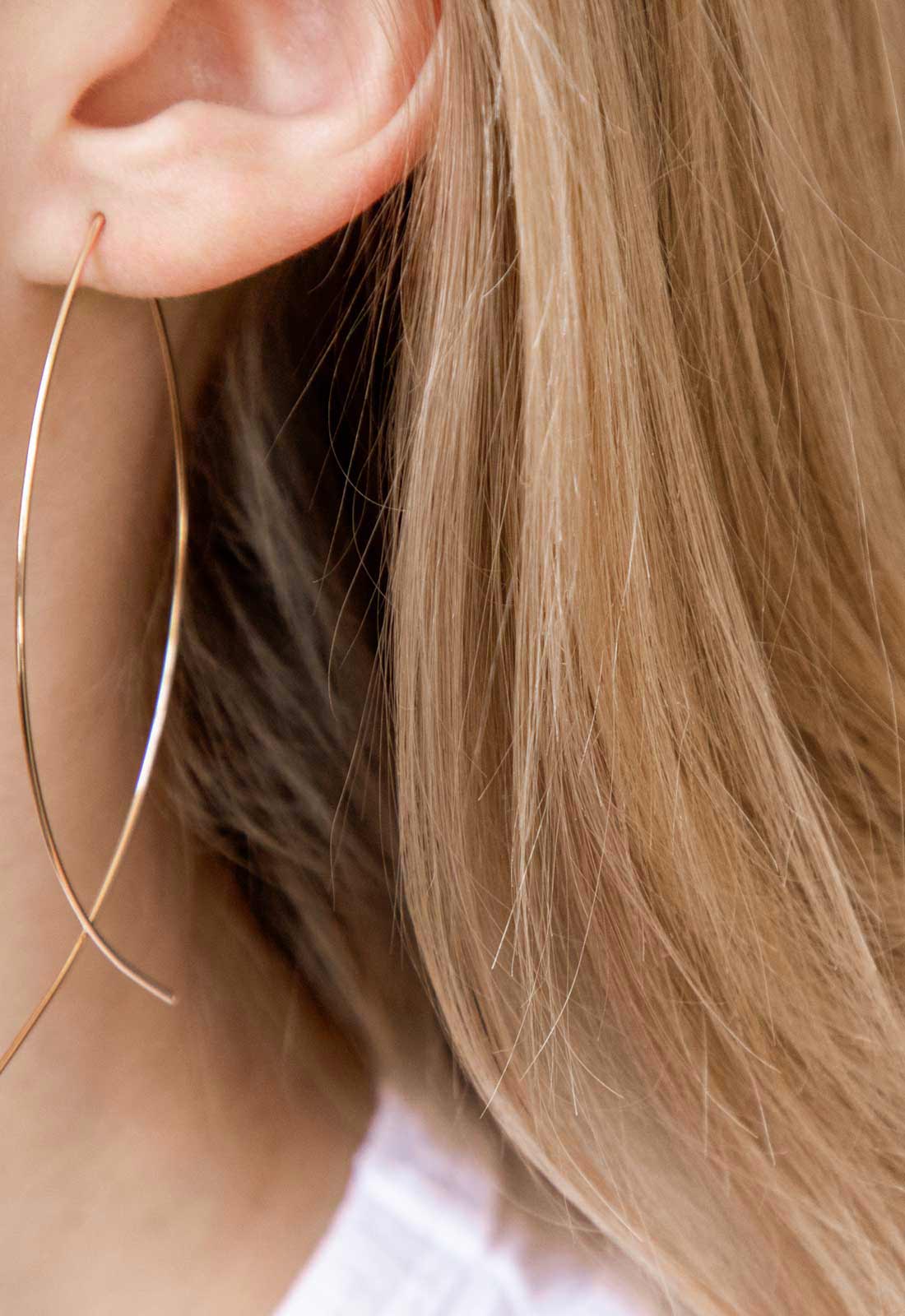 Always Chic Gold Wire Twist Earrings - Image 2
