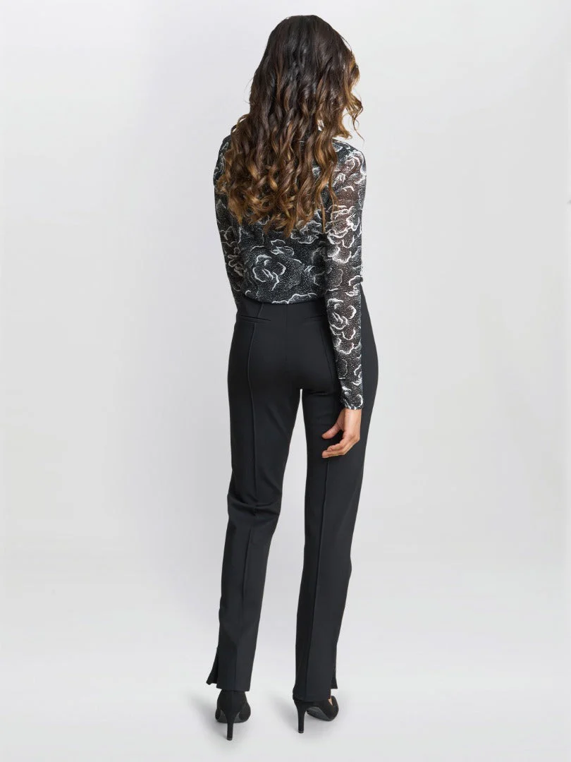 Gina Bacconi Anisha Mesh Polo Neck Top - Image 2