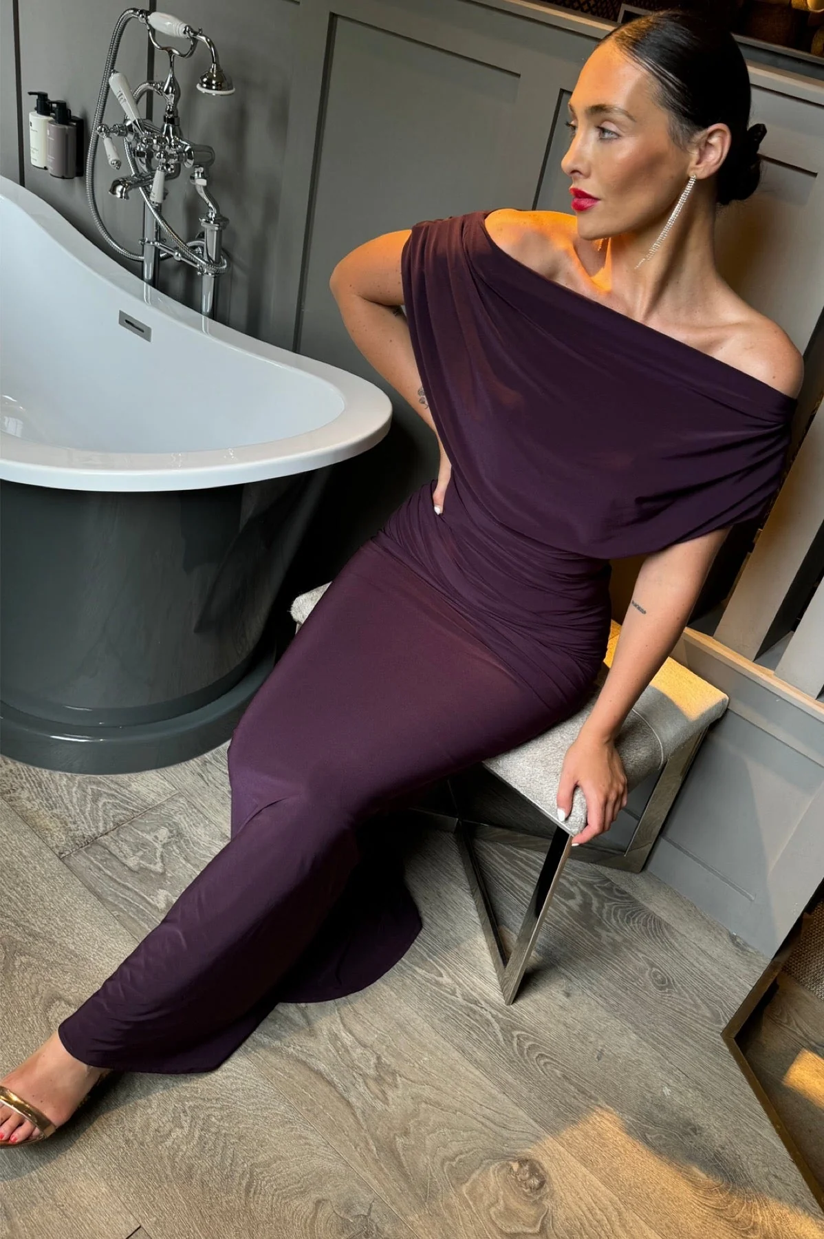 Atom Label Blackcurrent Platinum Gown - Image 2