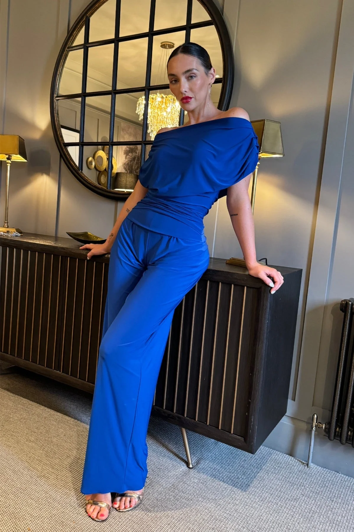 Atom Label Cobalt Blue Carbon Jumpsuit - Image 5