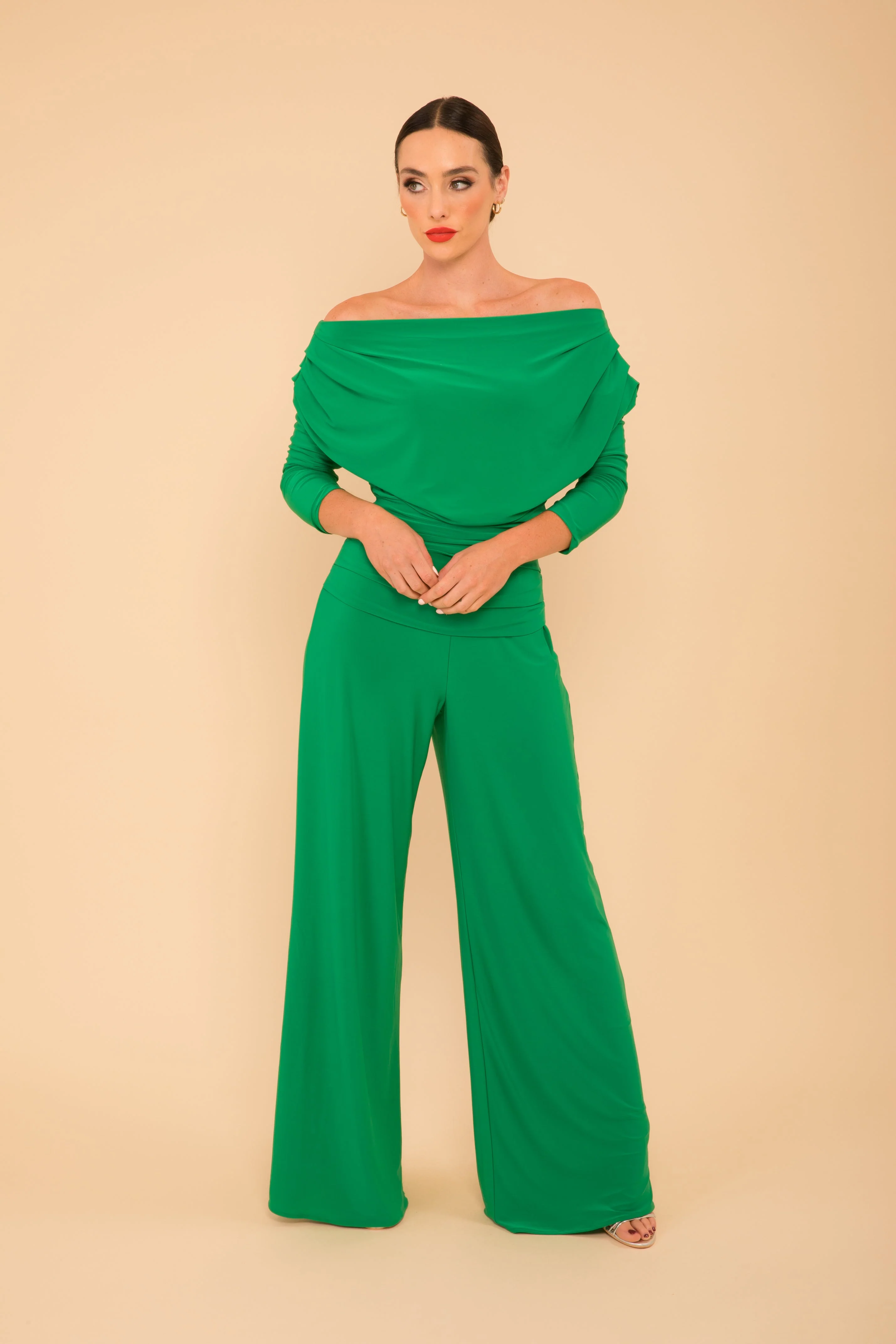 Atom Label Emerald Green Carbon Jumpsuit with Sleeves - Image 4