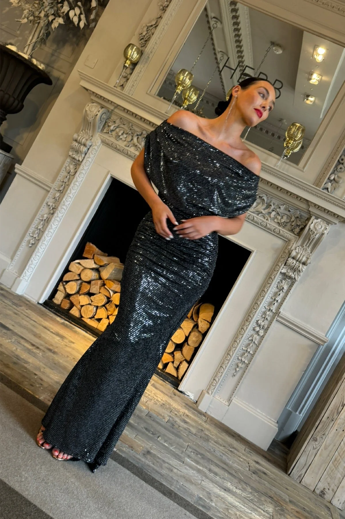 Atom Label Gunmetal Platinum Gown - Image 3