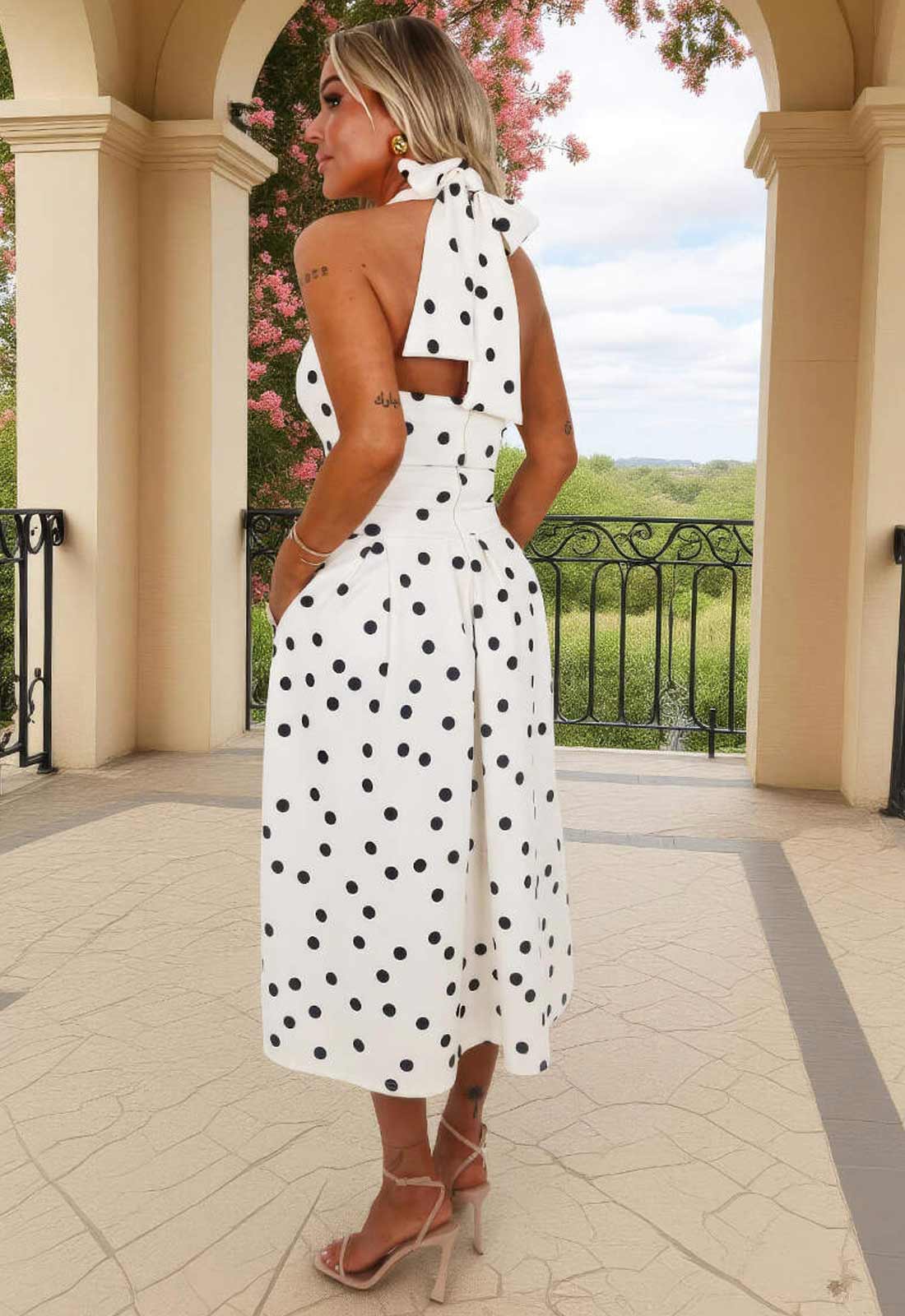 AX Paris Polka Dot Wedding Guest Dress - Image 3