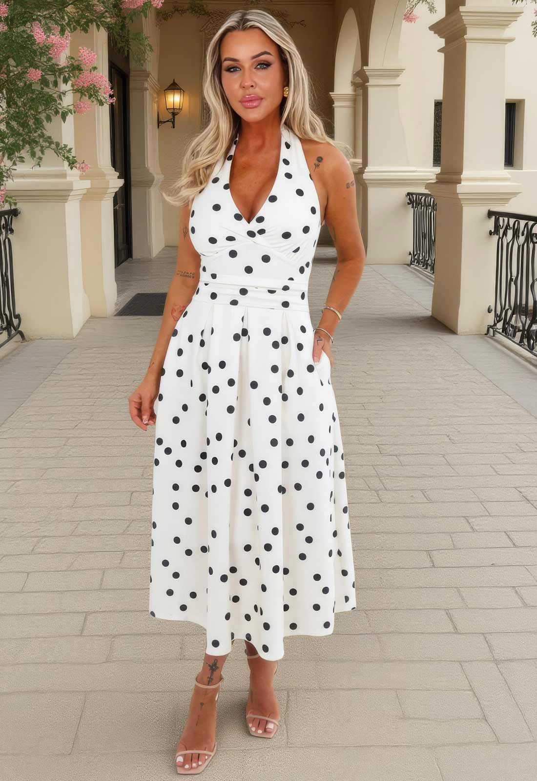 AX Paris Polka Dot Wedding Guest Dress - Image 4