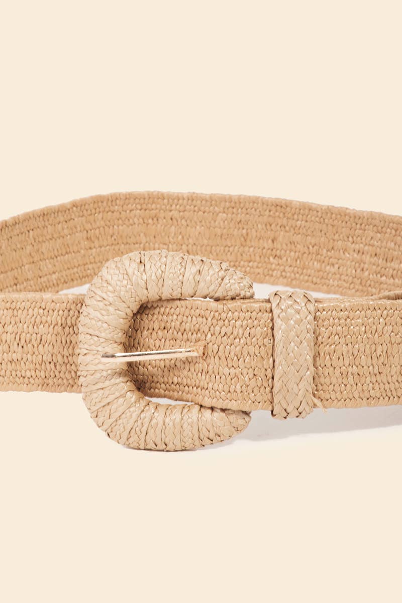 Braided Elastic Fashion Belt: WH - Image 5