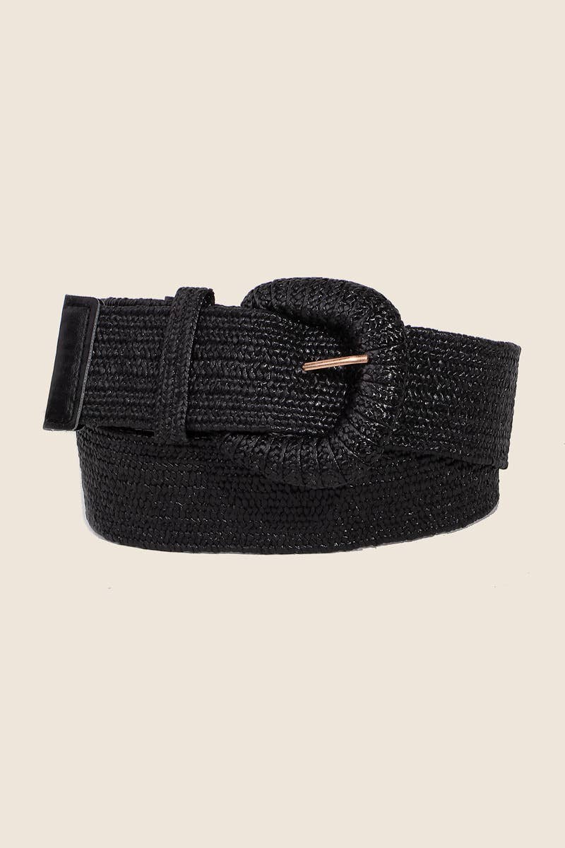 Braided Elastic Fashion Belt: WH - Image 7