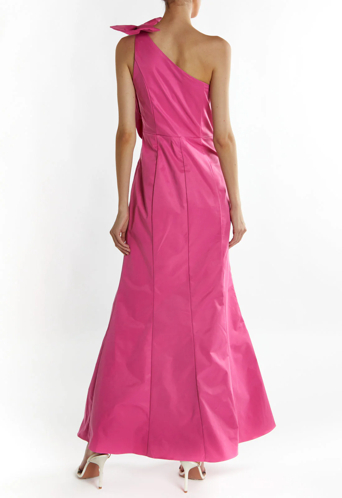True Decadence Bright-Pink Kathleen Asymmetric-bow Maxi Dress - Image 5