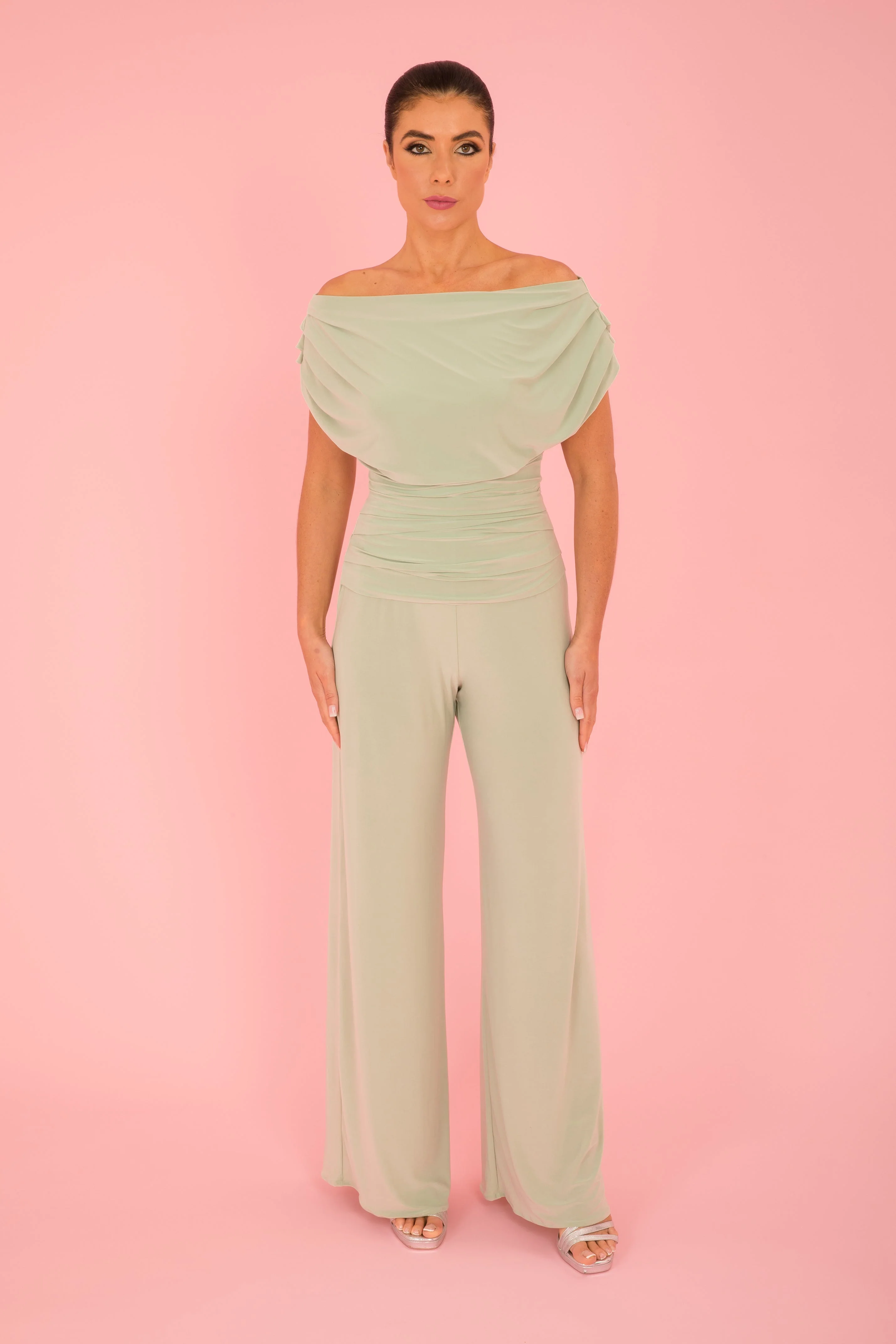 Atom Label Sage Green Carbon Jumpsuit