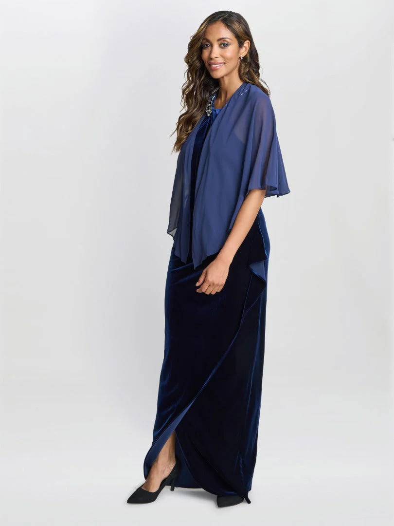Gina Bacconi Chiffon Cover Up Shawl - Image 3