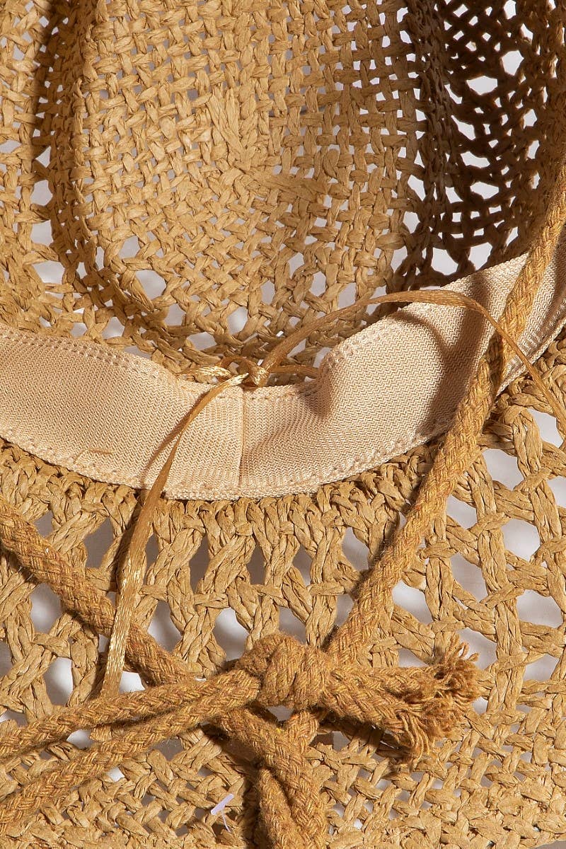 Double Strap Western Straw Hat: KA - Image 5