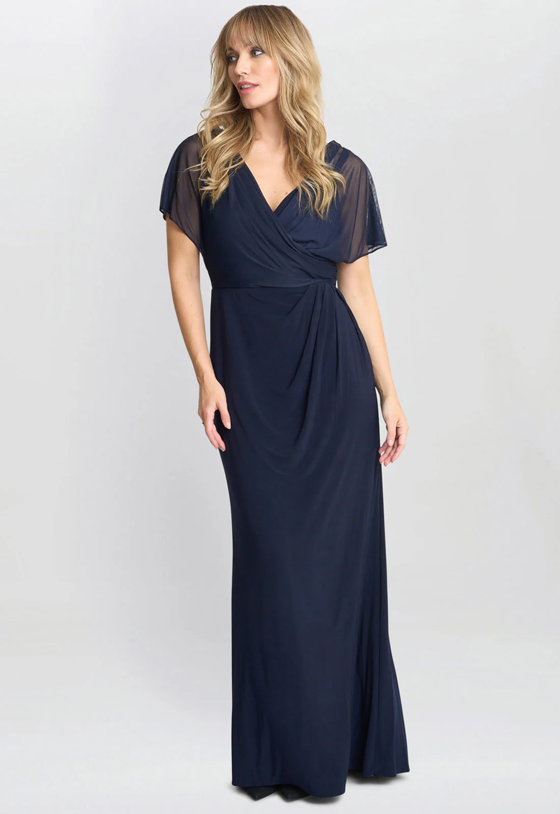 Gina Bacconi Navy Elliot Jersey Maxi Dress - Image 2