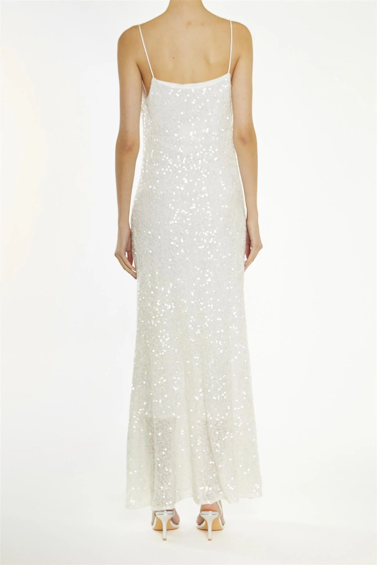 True Decadence White-Sequin Frankie Bias-Cut Midaxi-Dress - Image 2