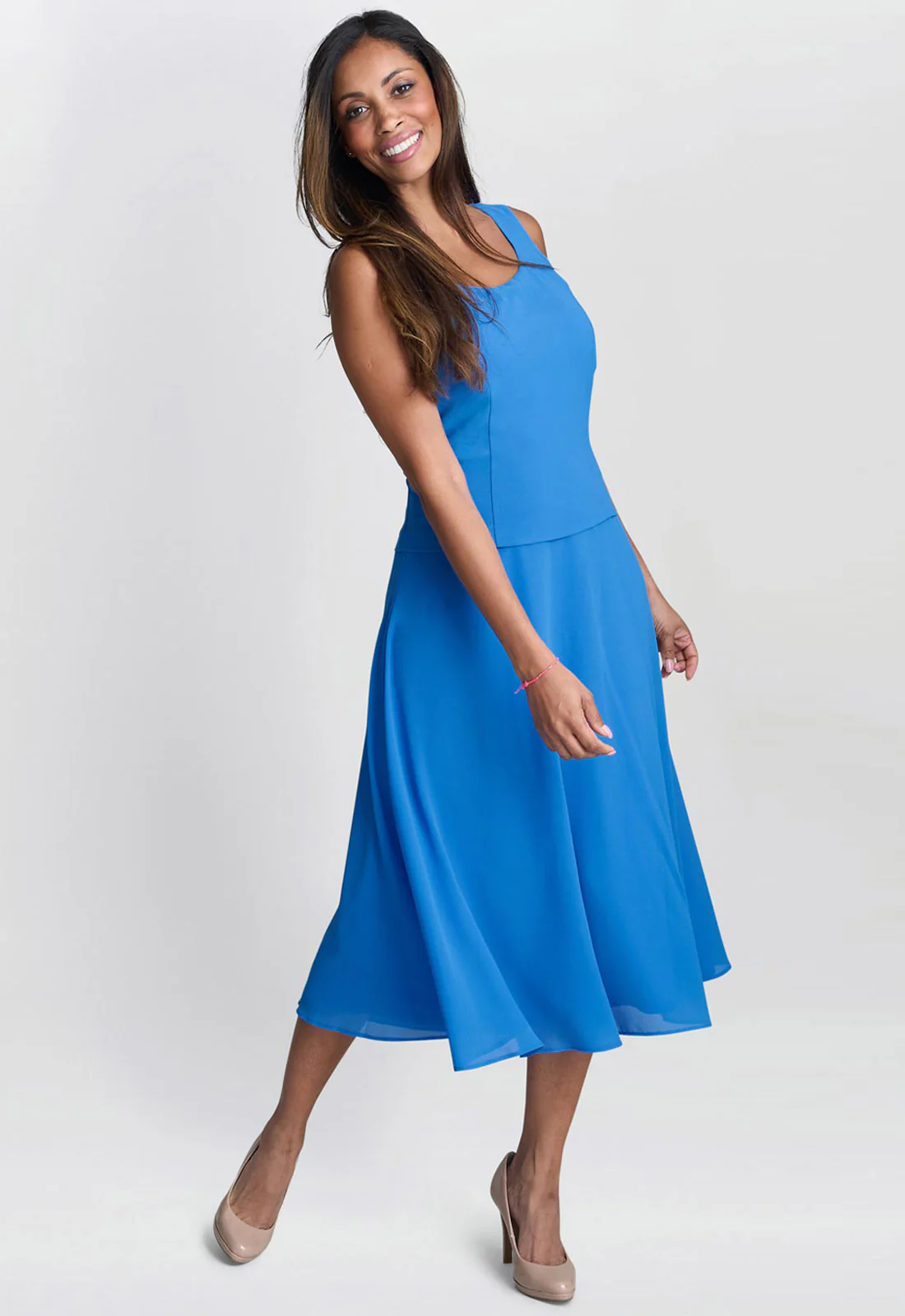 Gina Bacconi Cobalt Adele Soutache Lace Jacket With Chiffon Dress - Image 7