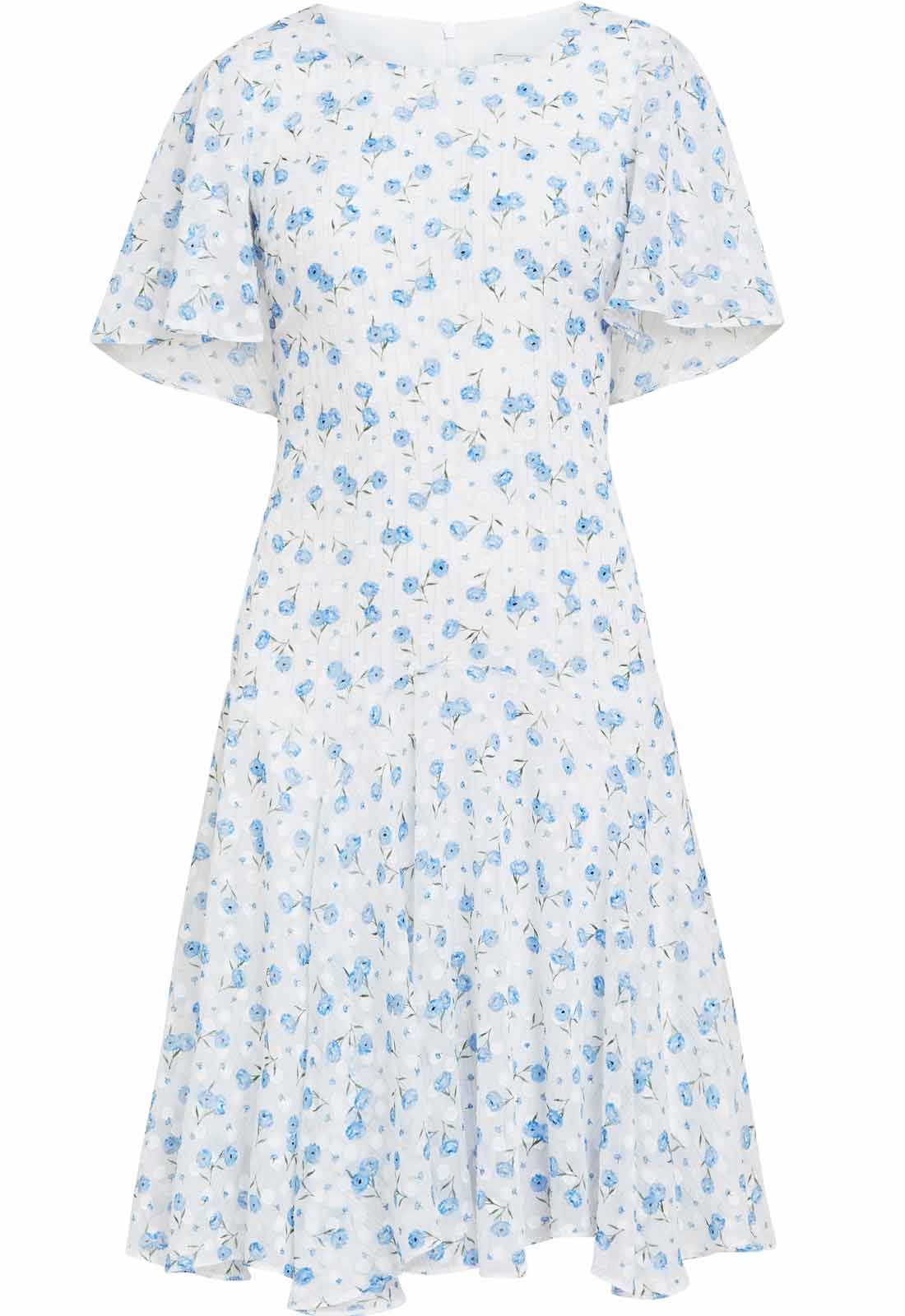 Gina Bacconi Blue Annette Chiffon Dress - Image 5