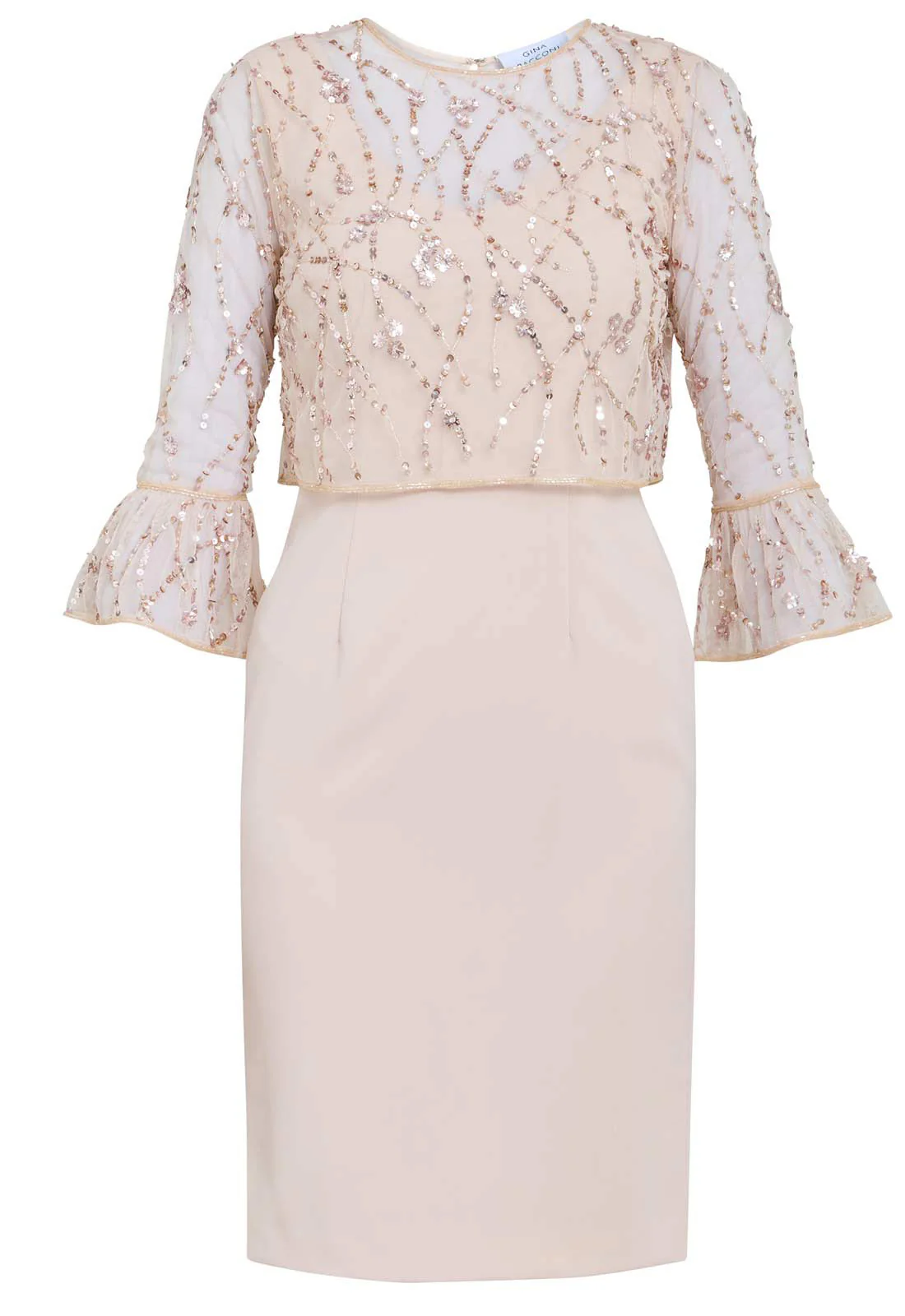 Gina Bacconi Antique Rose Pippa Beaded Jacket  Dress - Image 5