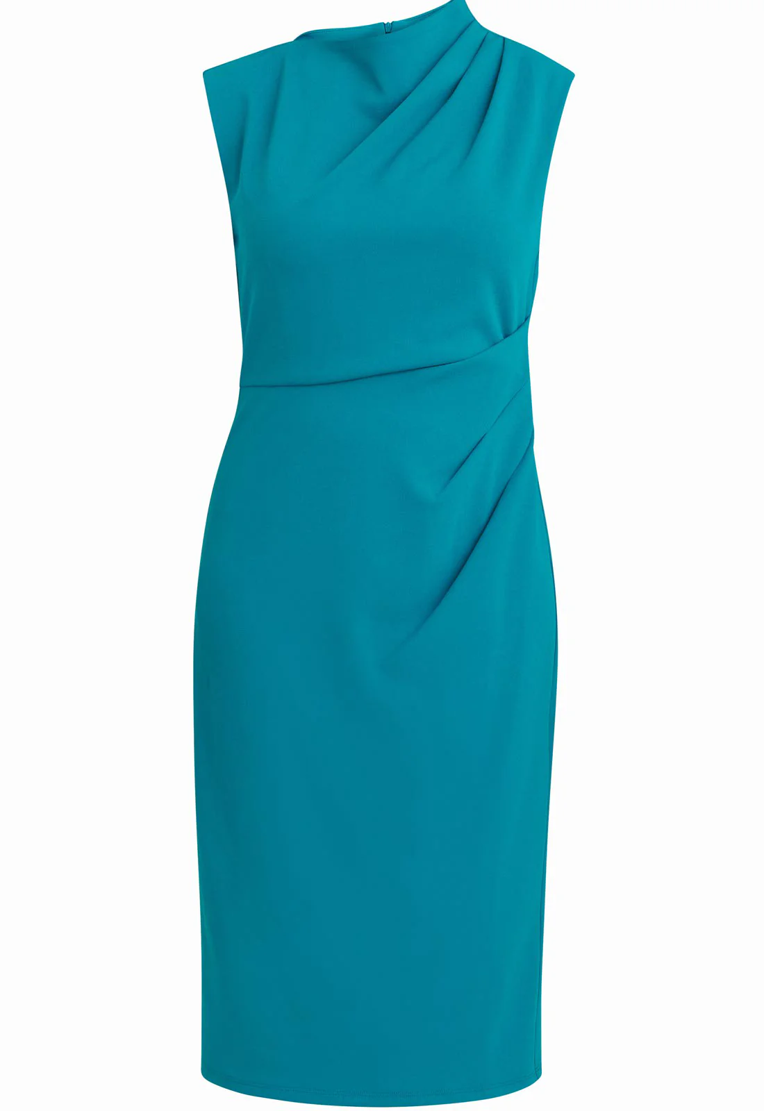 Gina Bacconi Aqua Margaret Sleek Midi Dress - Image 4