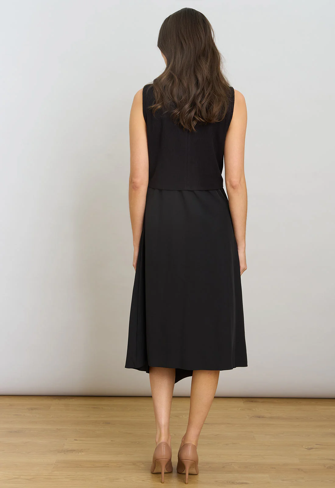 Gina Bacconi Black Ashlee Black Midi Dress - Image 3