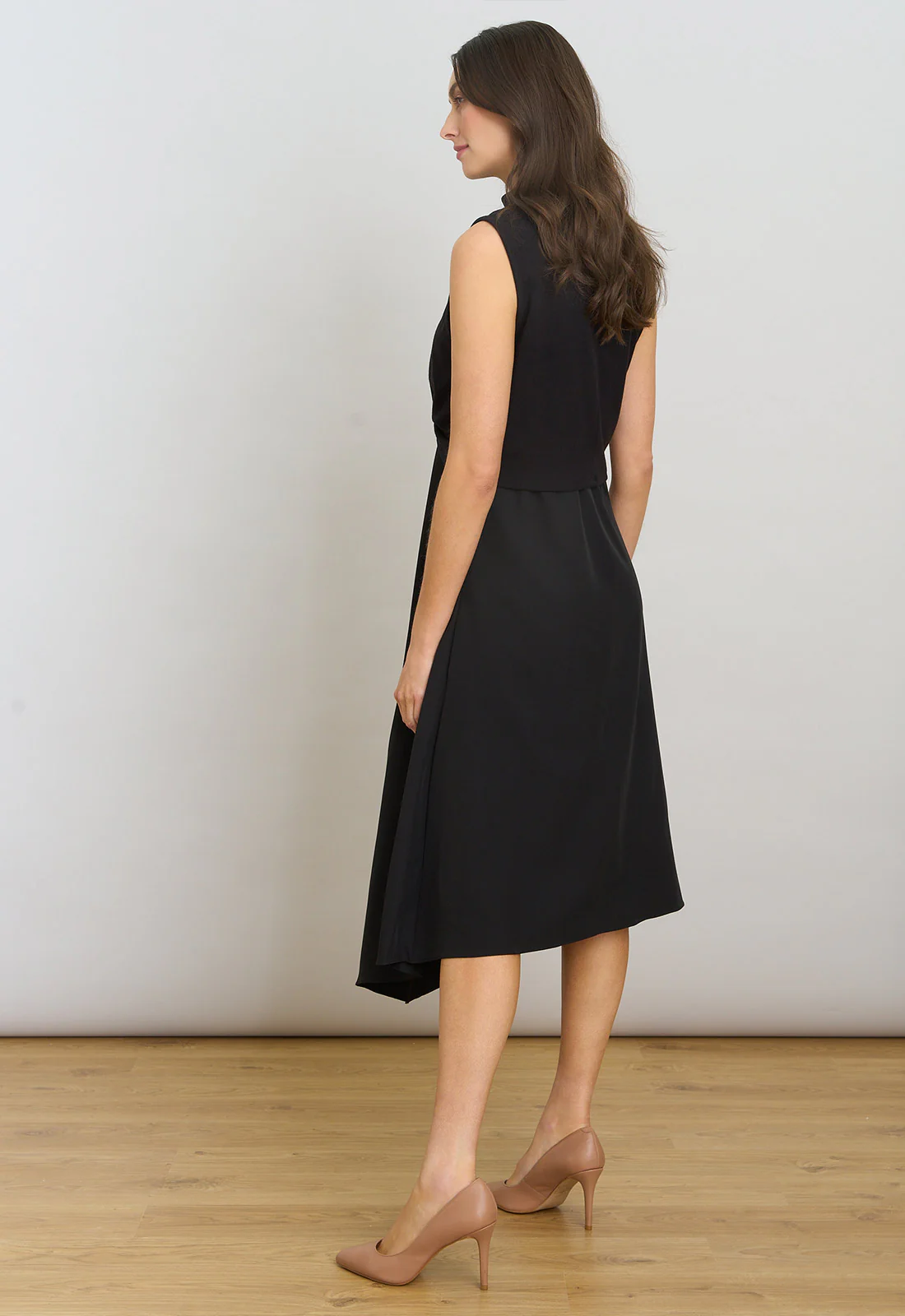 Gina Bacconi Black Ashlee Black Midi Dress - Image 7