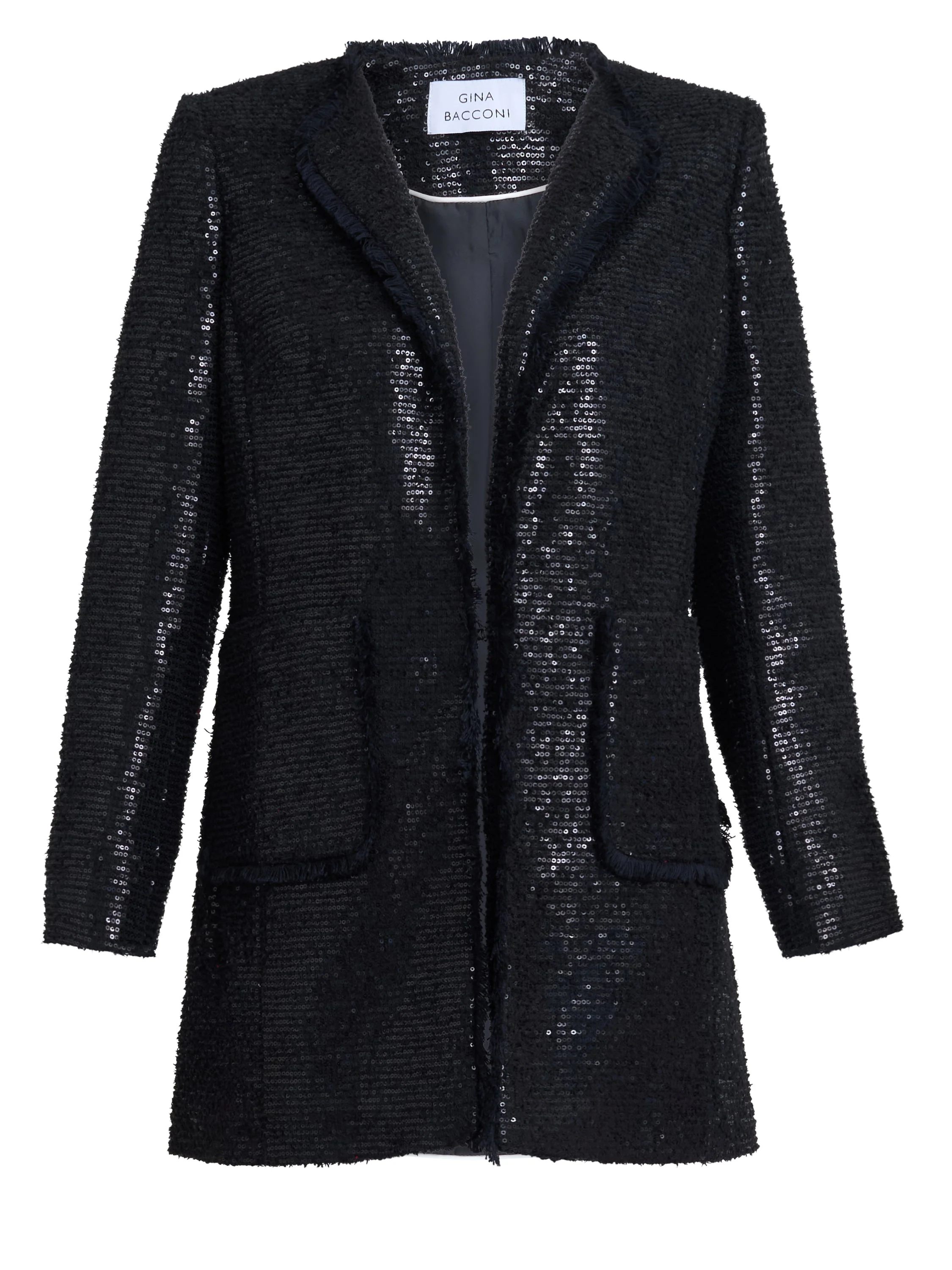 Gina Bacconi Black Lizzy Sequin Jacket - Image 3