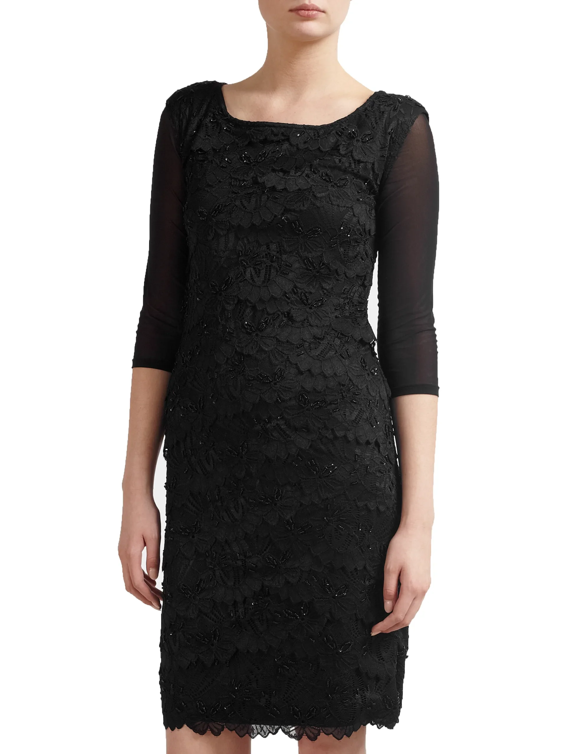 Gina Bacconi Black Mesh Sleeve Under Top - Image 3