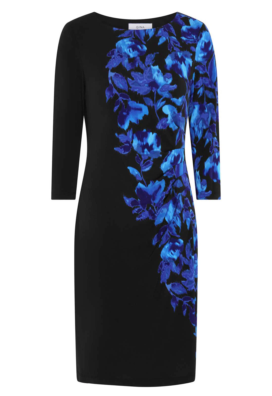 Gina Bacconi BLACK SAPHIRE Hayleigh Floral Print Dress - Image 2