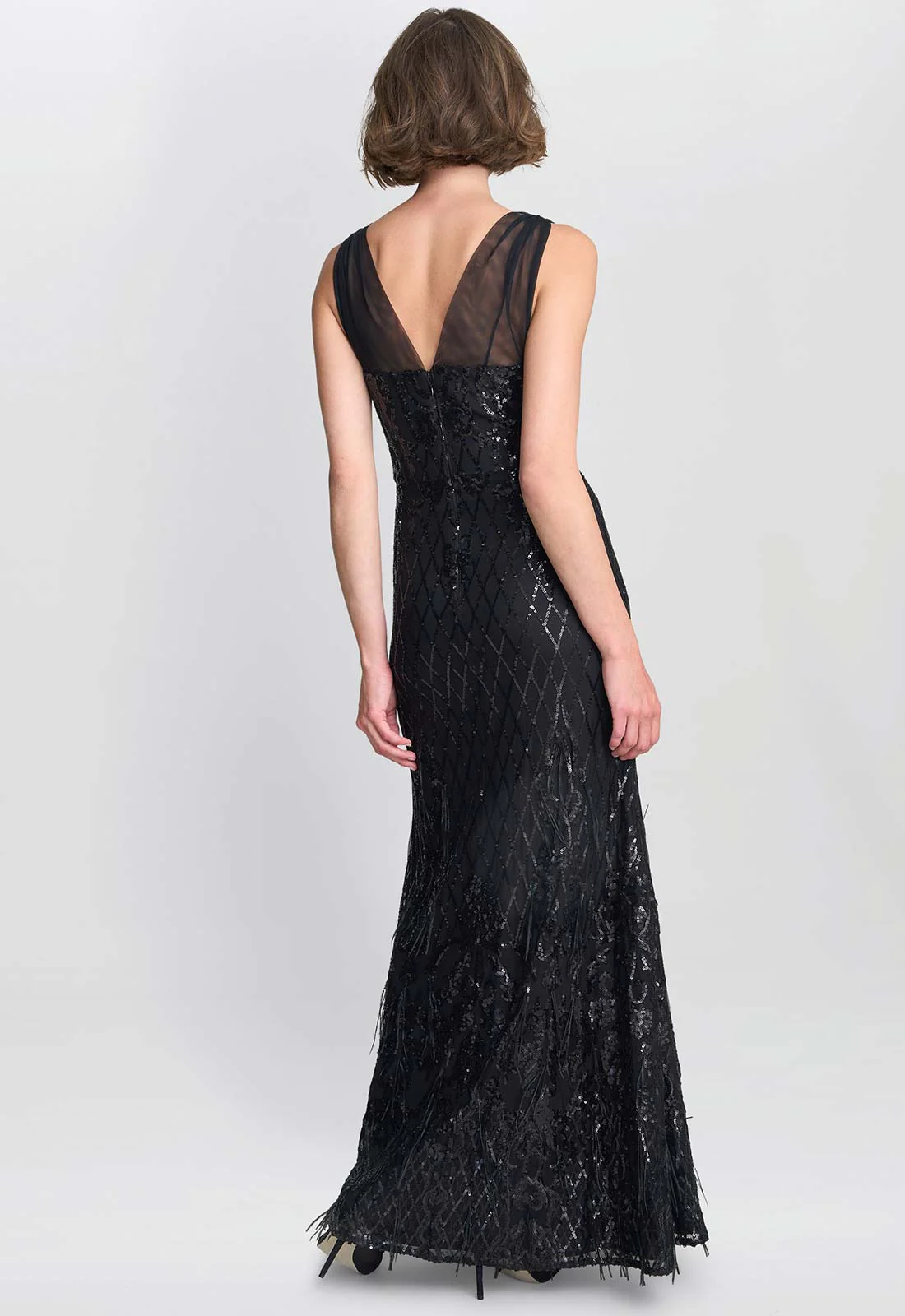 Gina Bacconi Black Tamsin Sleeveless Sequin Maxi Dress - Image 3
