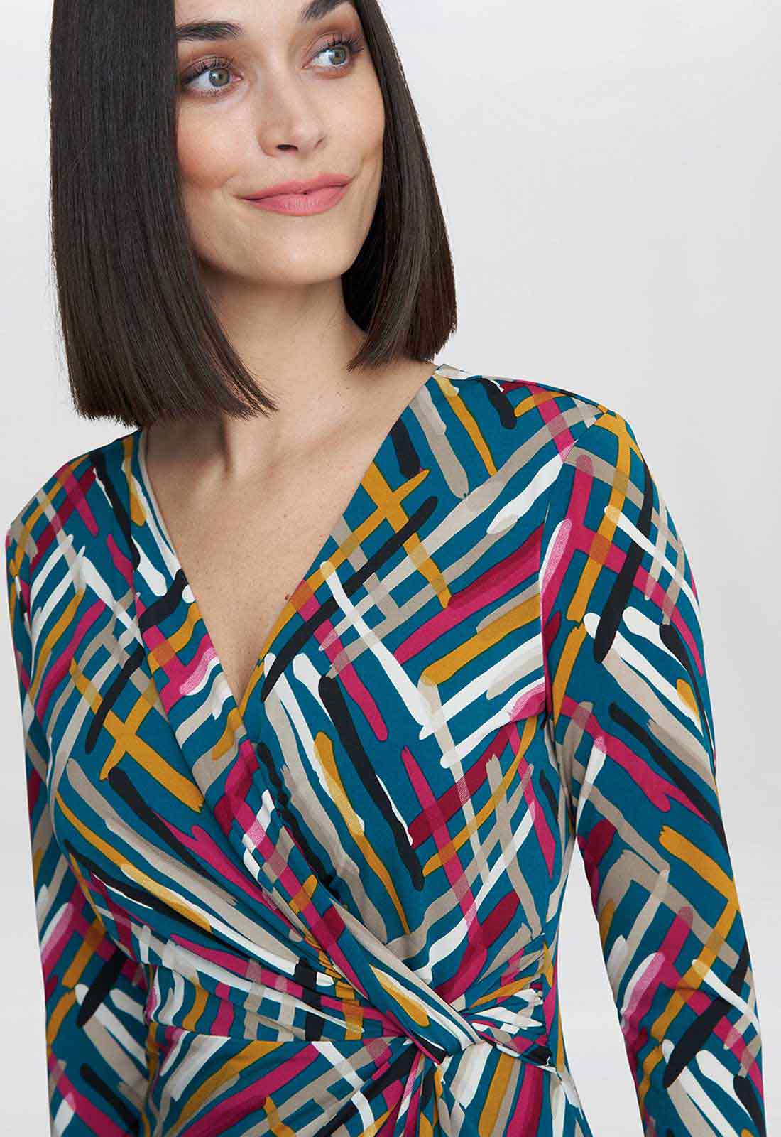 Gina Bacconi Blair Jersey Wrap Dress - Image 2