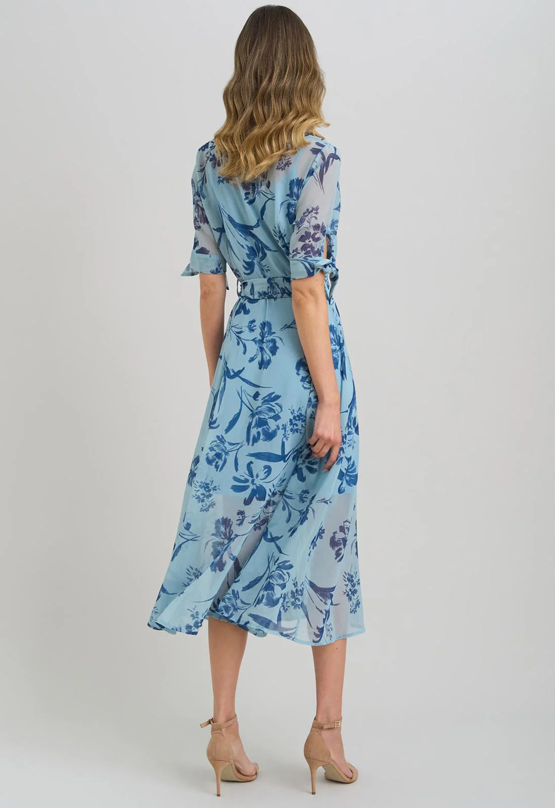 Gina Bacconi Blue Adrienne Shirt Dress - Image 3