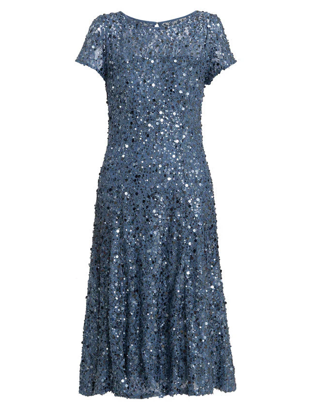 Gina Bacconi Blue Andrea A-Line Dress - Image 5