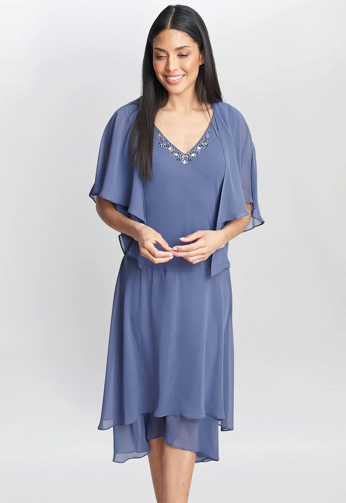 Gina Bacconi Blue Cheryl Dress and Jacket - Image 5