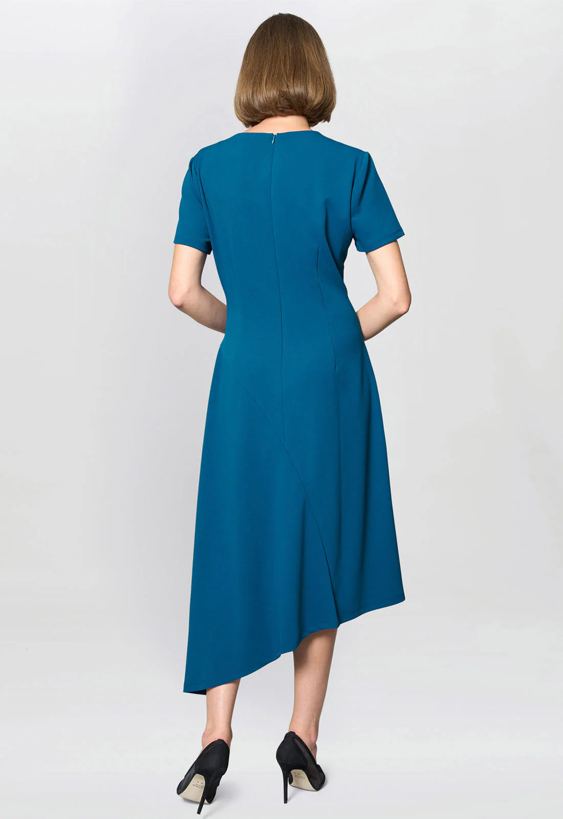 Gina Bacconi Blue Elma Fit And Flare Midi Dress - Image 3