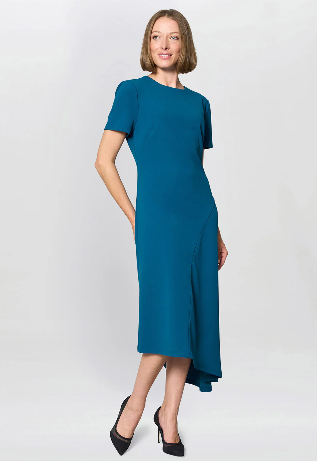 Gina Bacconi Blue Elma Fit And Flare Midi Dress - Image 4
