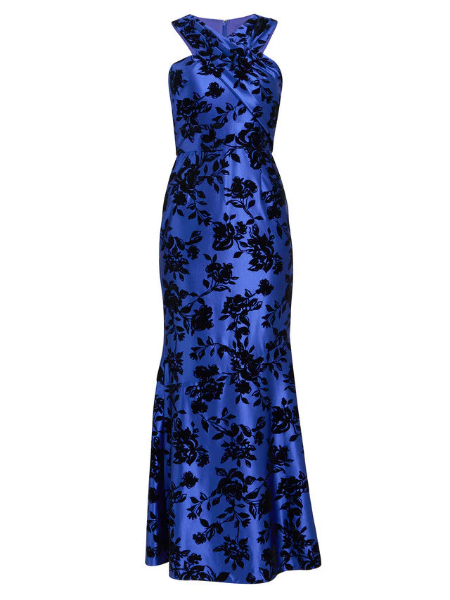 Gina Bacconi Blue Odette Sleeveless Floral Maxi Dress - Image 5