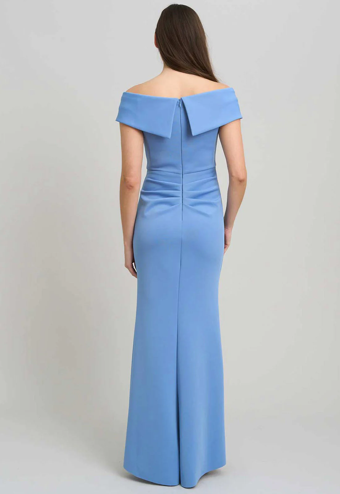 Gina Bacconi BLUE Victoria Maxi Dress With Side Ruching - Image 2