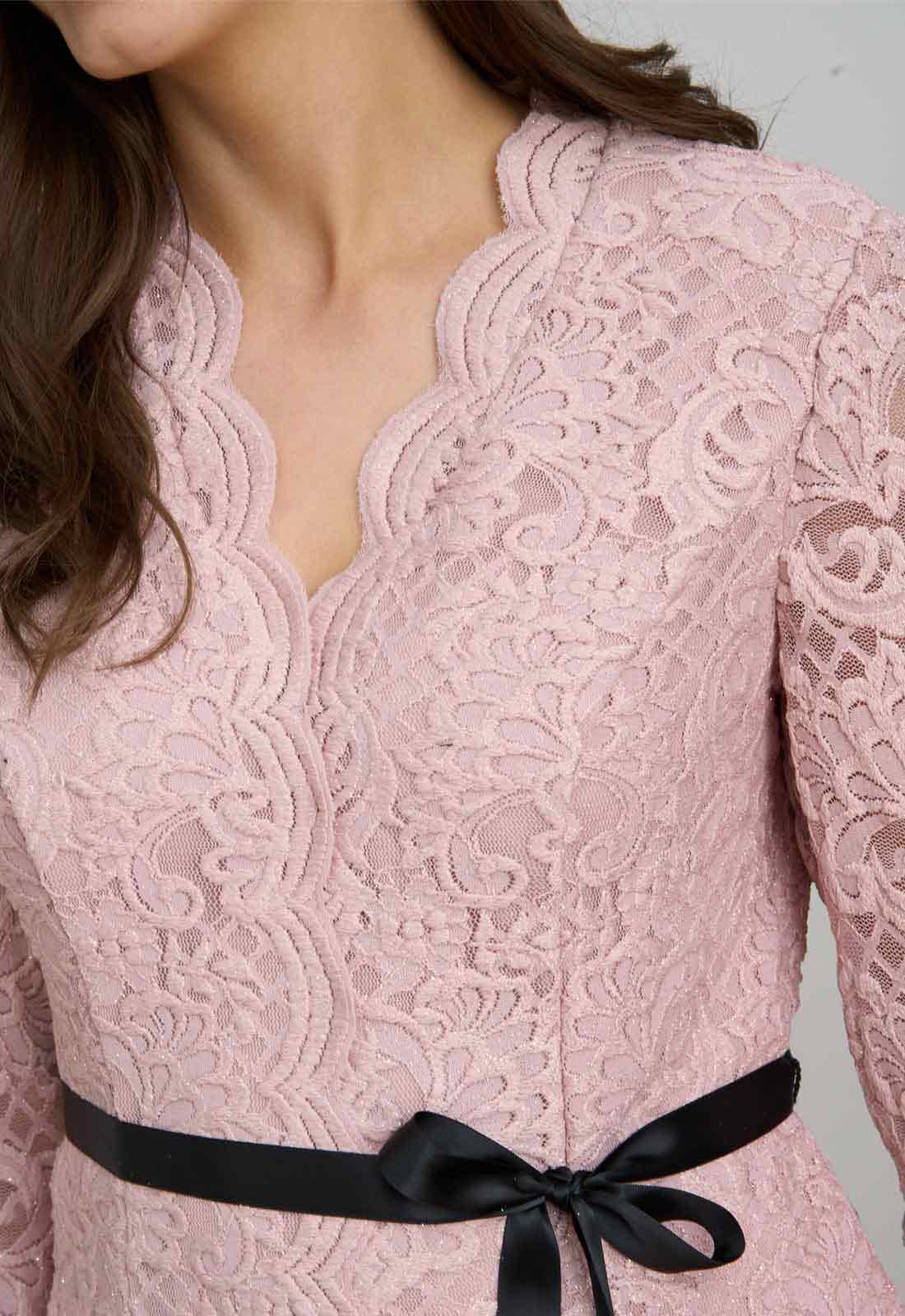 Gina Bacconi Blush Kerri Blouse With Scallop Front - Image 2