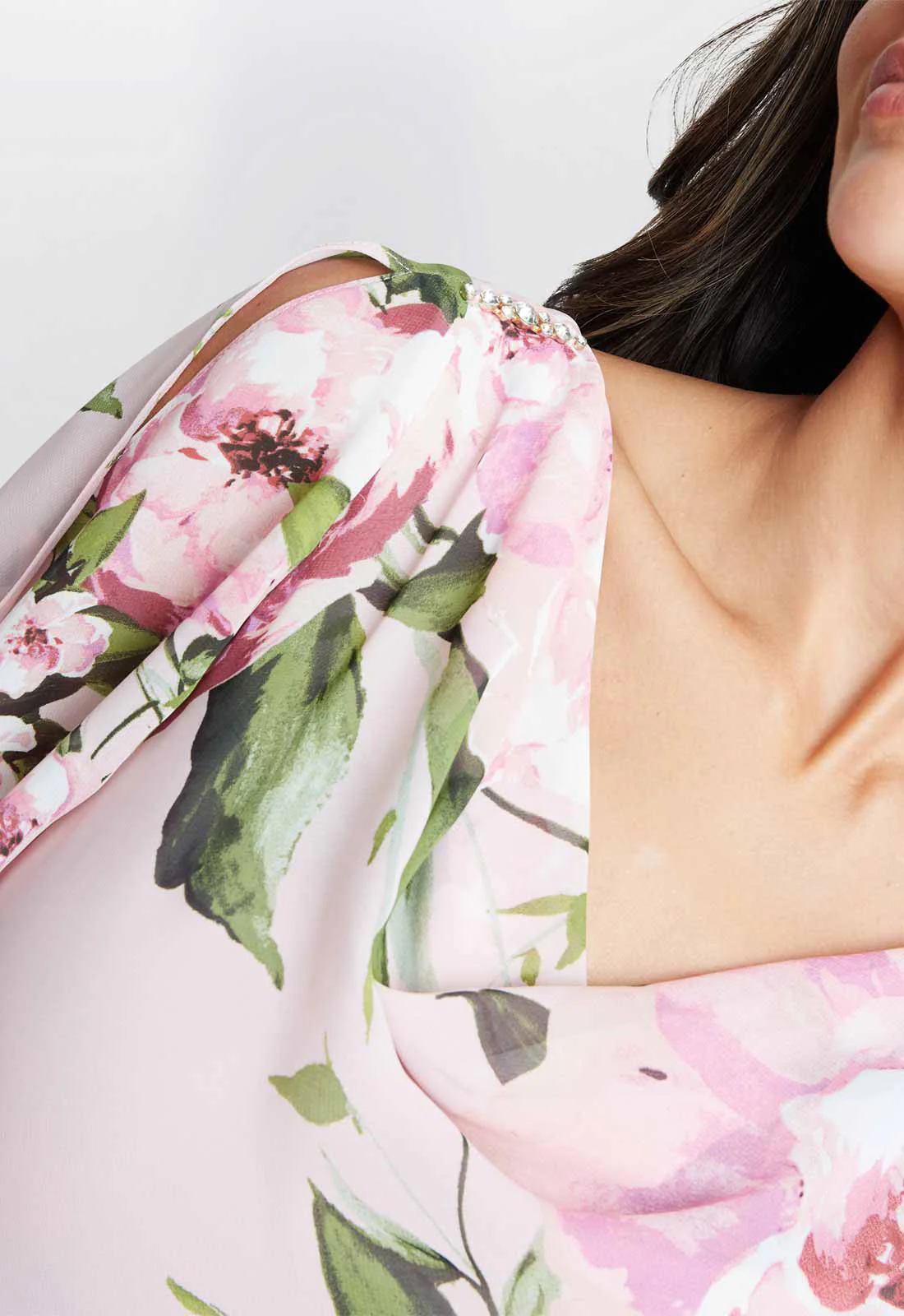 Gina Bacconi Blush Pink Olivia Printed Dress - Image 3