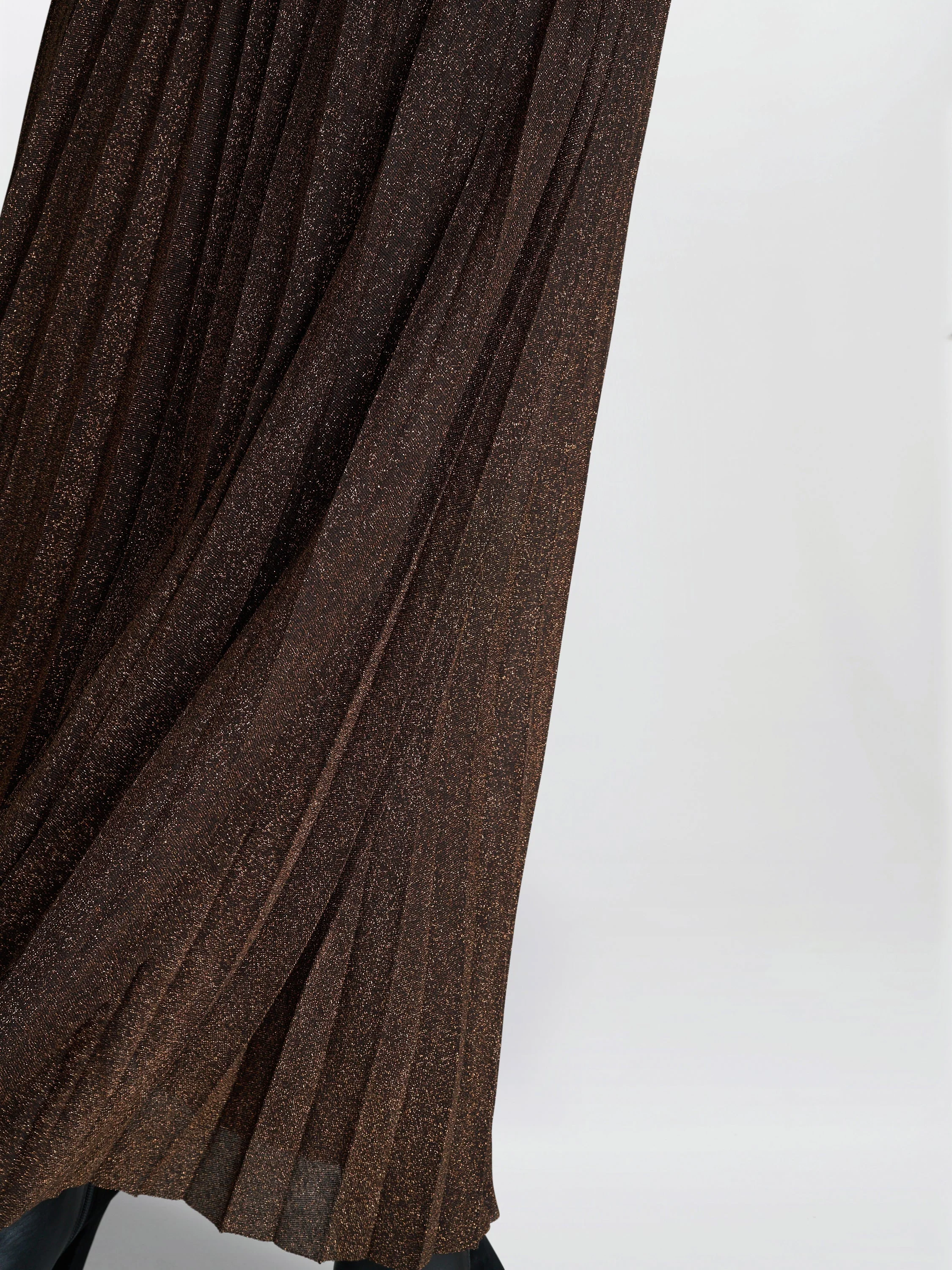 Gina Bacconi Brown Ismay Metallic Skirt - Image 5
