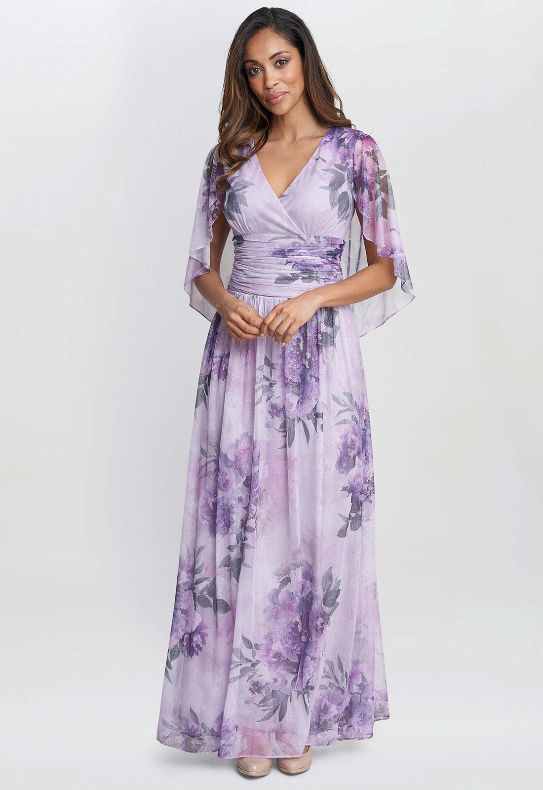 Gina Bacconi Pink Caroline Print Maxi Dress - Image 6