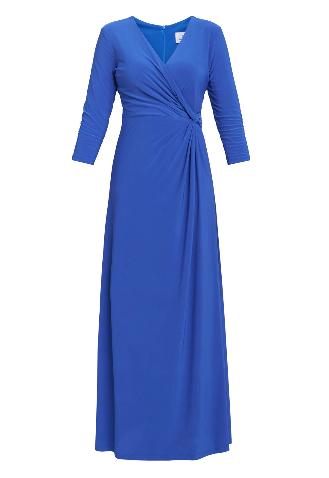 Gina Bacconi Blue Celine Jersey Wrap Maxi Dress - Image 5