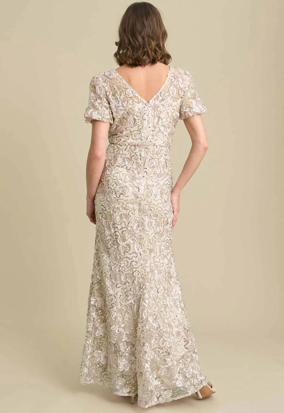 Gina Bacconi CHAMPAGNE Mimmi Sequin Maxi Dress - Image 2