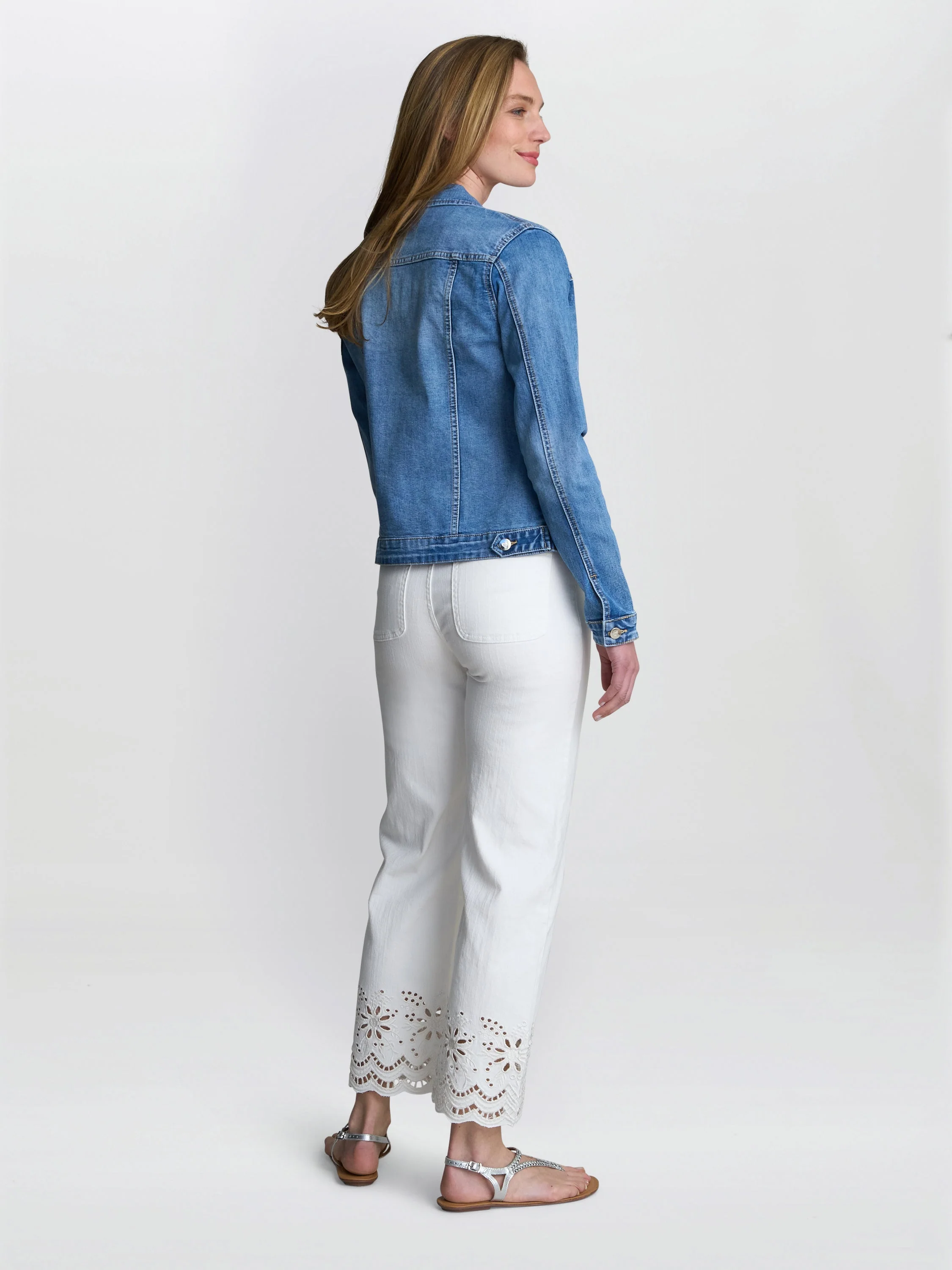 Gina Bacconi Chantel Embelished Denim Jacket - Image 3