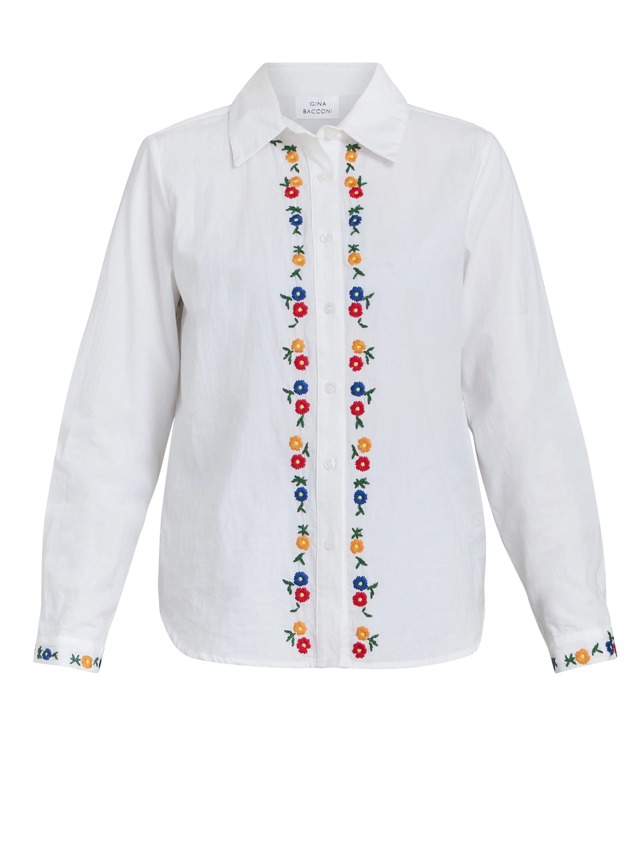 Gina Bacconi Clementine Embroidered Cotton Shirt - Image 5