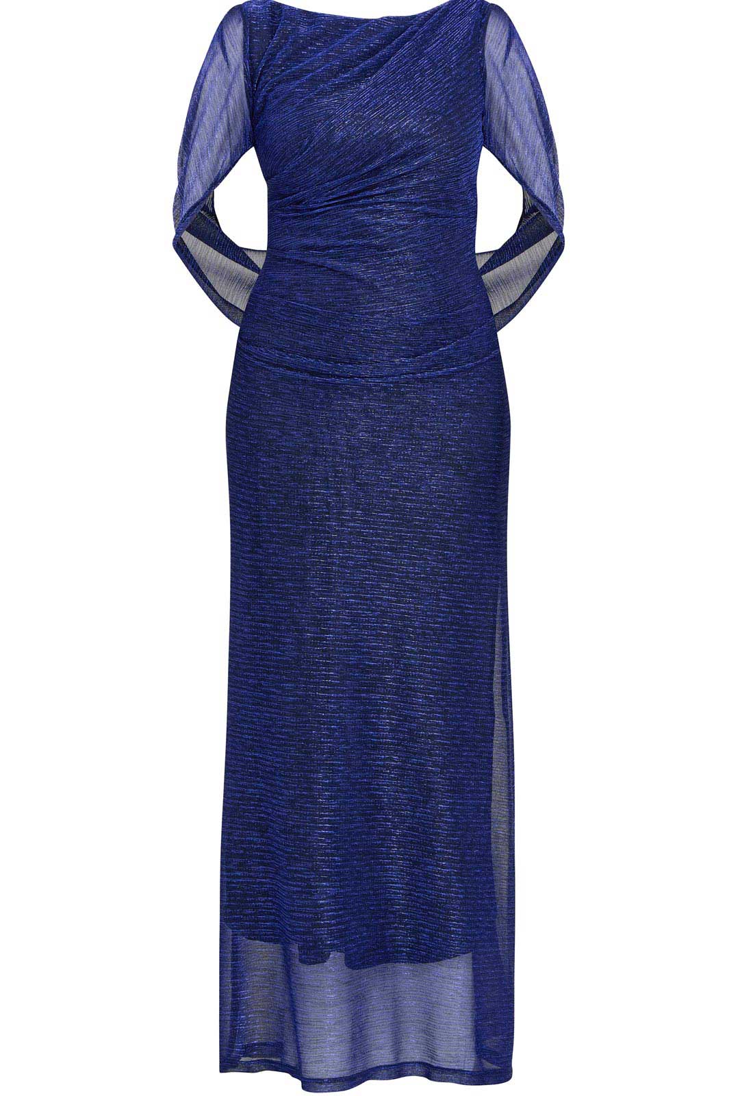 Gina Bacconi Cobalt Joanna Metallic Knit Maxi Dress - Image 4