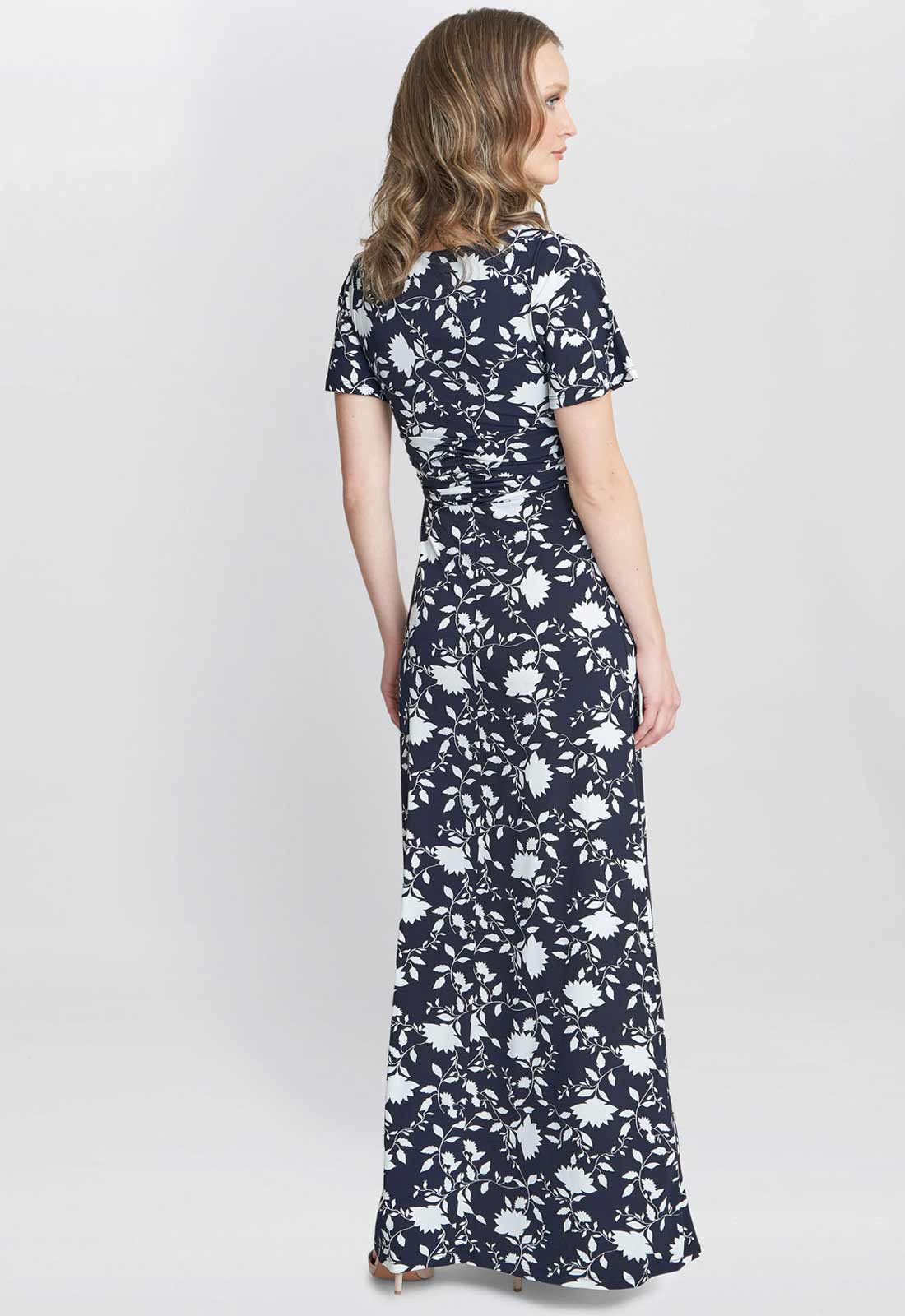 Gina Bacconi Navy Faye Jersey Maxi Dress - Image 3