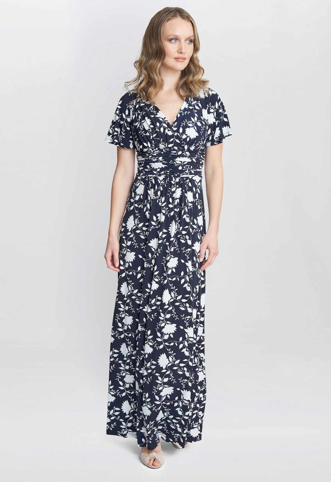Gina Bacconi Navy Faye Jersey Maxi Dress - Image 5