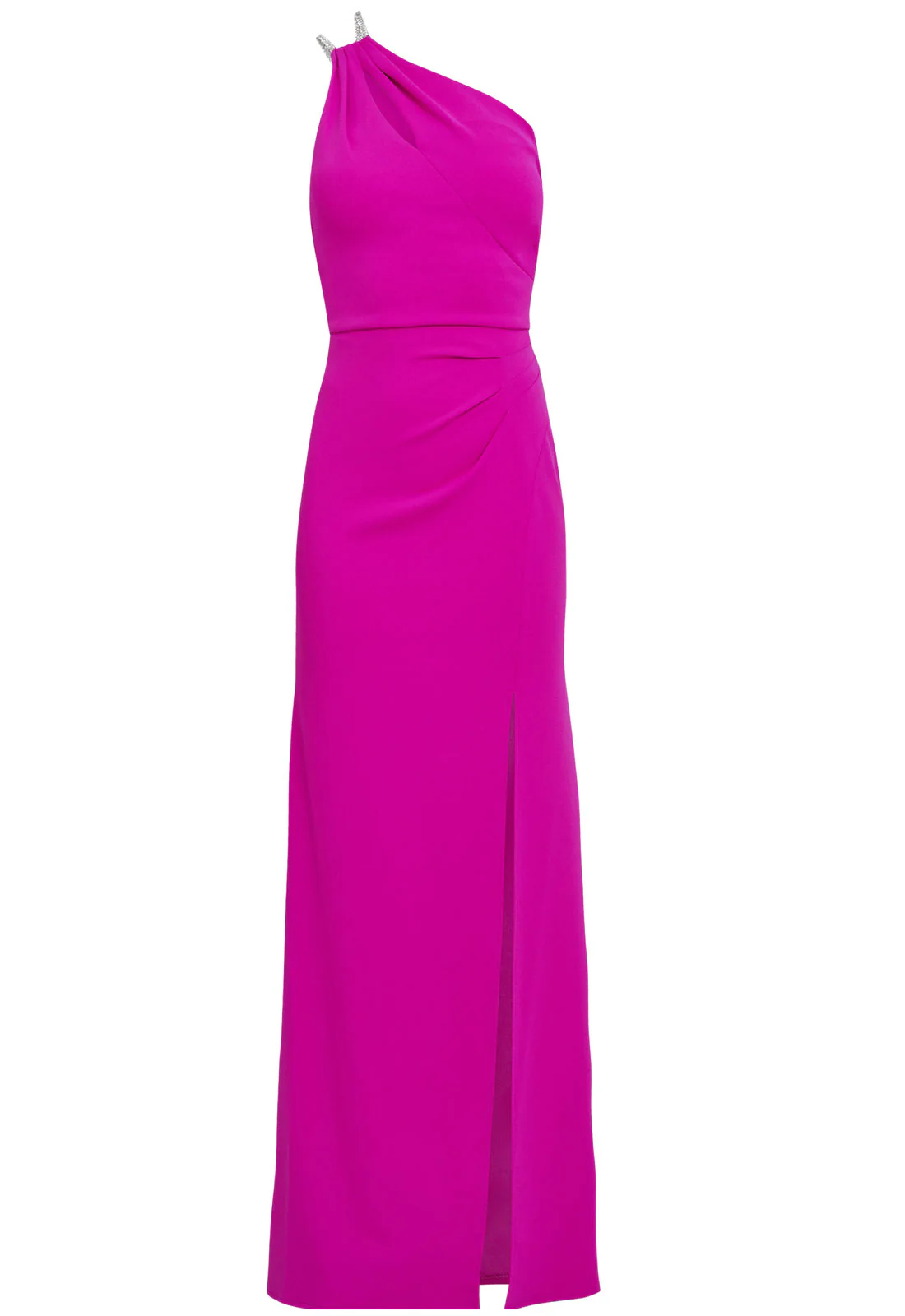 Gina Bacconi Fuchsia Bryony One Shoulder Maxi Dress - Image 5
